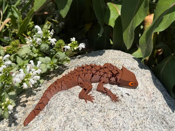 3D Crocodile Skink – lizard, segmented figurine, terrarium decoration