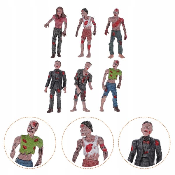 6 ZOMBIES MADE FROM HIGH-QUALITY PLASTIC – TOY FIGURINES