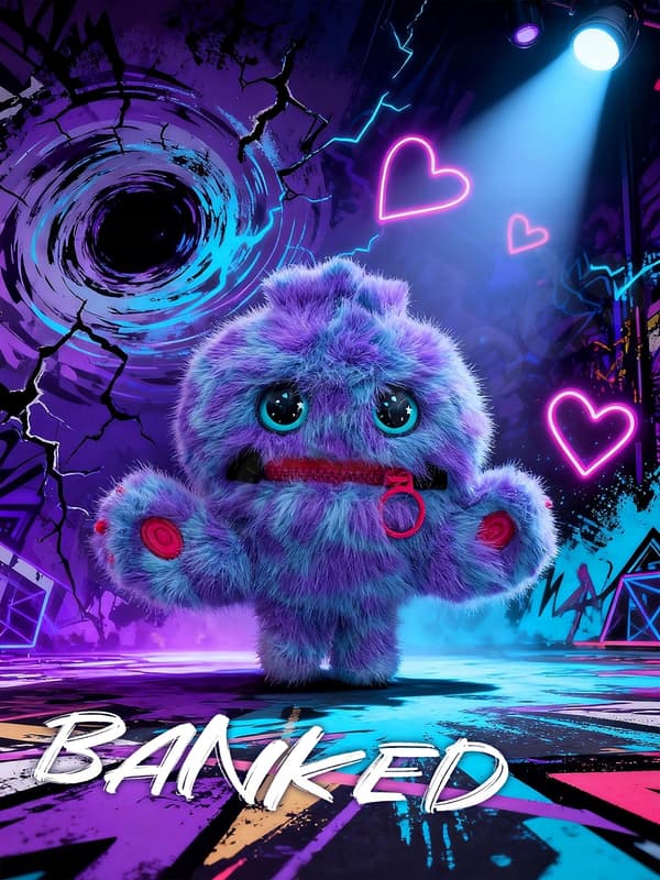Nomster Nom Bad Mood Plush Keyring – Monster with a Pocket