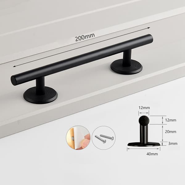 Mini skateboard with round rails for fingerboarding, Premium Black 20 cm