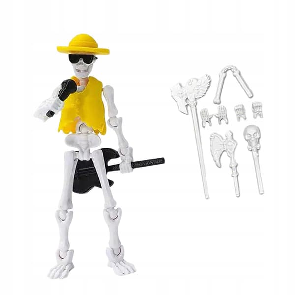 Mini movable skeleton model, spooky Halloween decoration, mini style D