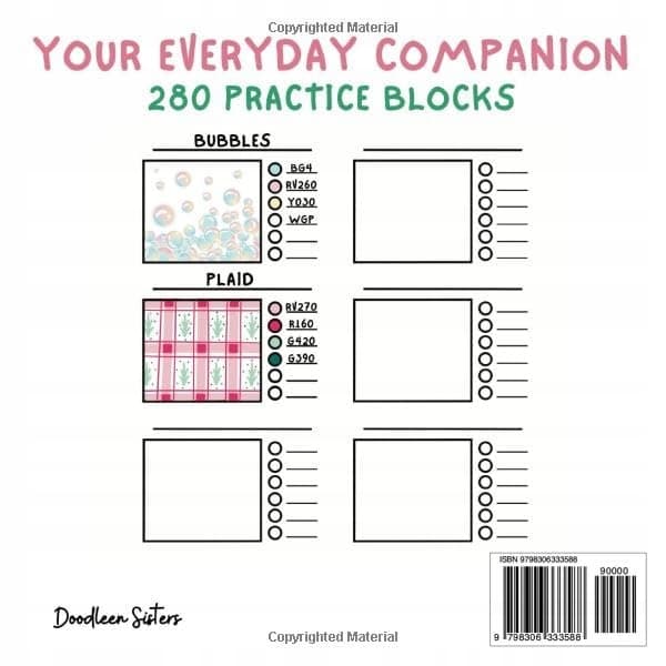 SIsters, Doodleen: A Simple Pattern Practice Colouring Logbook for all your Tec