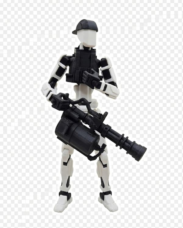 3D Figure – Articulated Soldier with Minigun by Dummy13
