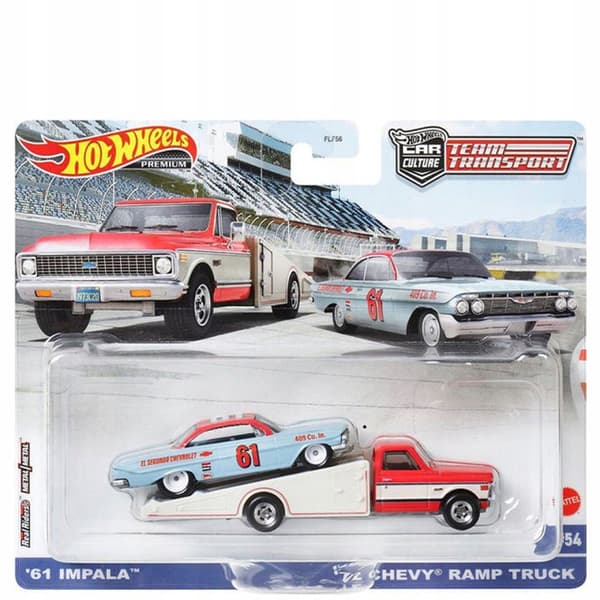HOT WHEELS Team Transport 61 IMPALA +72 CHEVY RAMP
