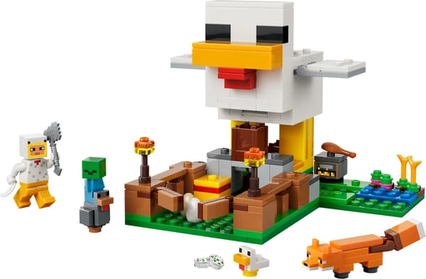 LEGO Minecraft 21585 Chicken Farm, building bricks