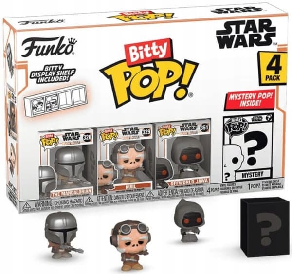 Funko STAR WARS BITTY Mini Figures 4-Pack: MANDALORIAN KUIIL JAWA 351