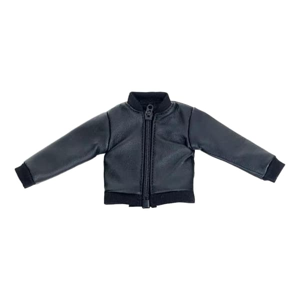 1/12 PU Leather Jacket – Handmade Retro 1/12 Scale Figure Stand-up Collar Jacket
