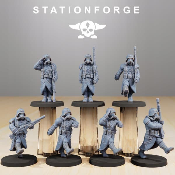 Grimguard Marching Poses – Station Forge – 3D printing