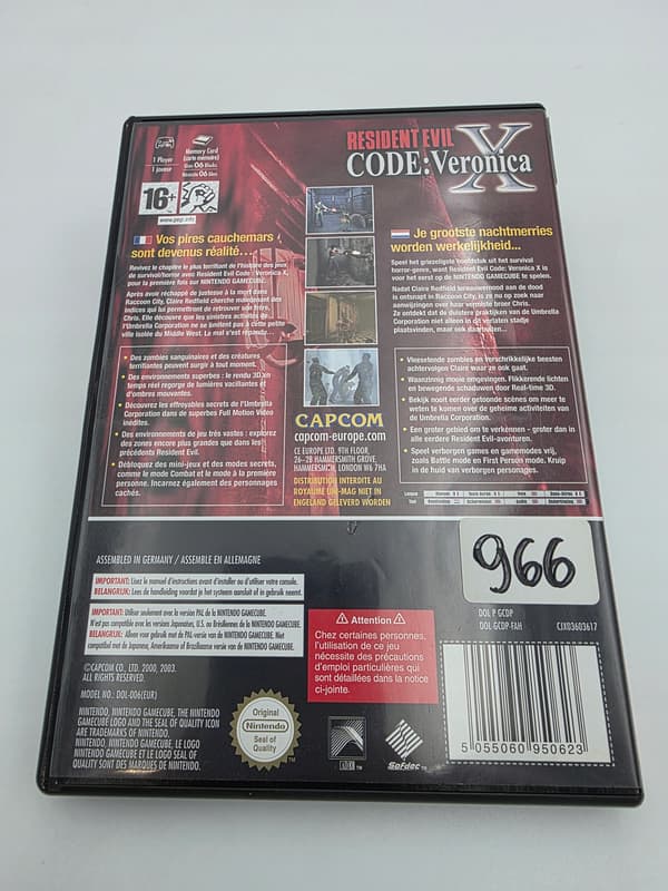 NINTENDO GAMECUBE RESIDENT EVIL CODE VERONICA X ORIGINAL