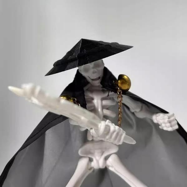 Mini movable skeleton model, spooky Halloween decoration, mini style D