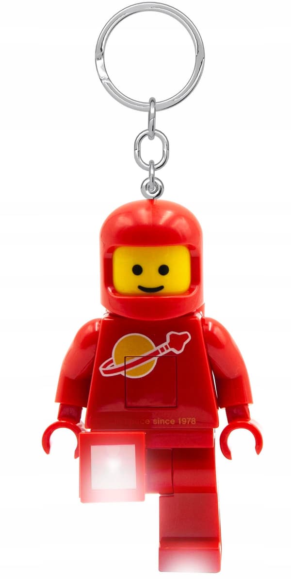 LEGO LED TORCH KEYRING – SPACE CLASSIC ASTRONAUT – RED + GIFT BAG