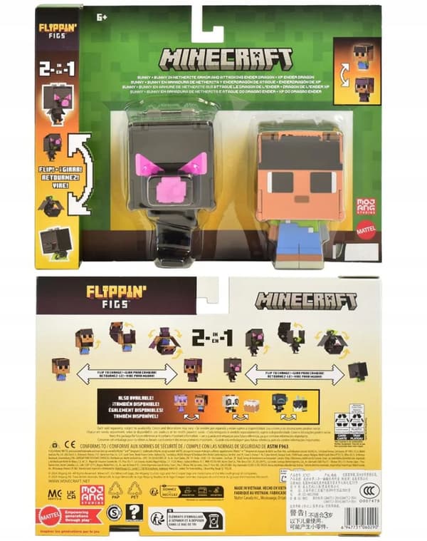 Minecraft Flippin' Figs 2 Transforming Figures: Sunny & Ender Dragon JCN27