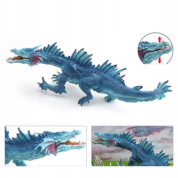 Velociraptor Standing Dinosaur Model Figurine – Early Learning Toy – Blue