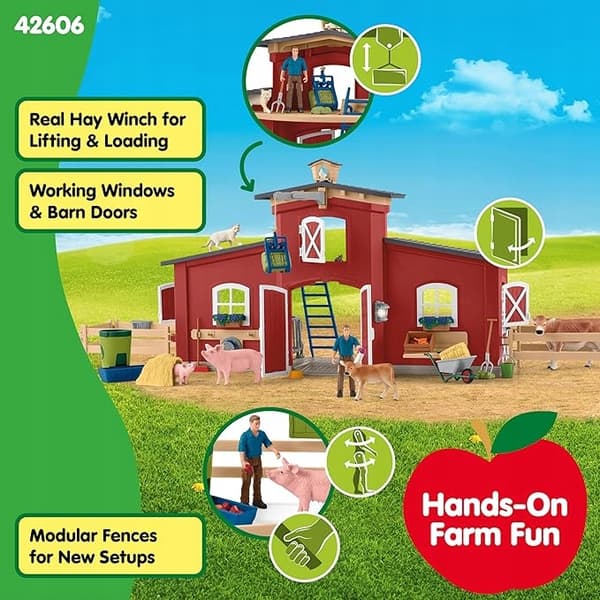 Schleich Set 42606: Large Barn with Animals and Accessories