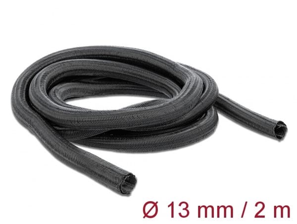 Delock 18853 black braided stretch cable, 2 m x 13 mm