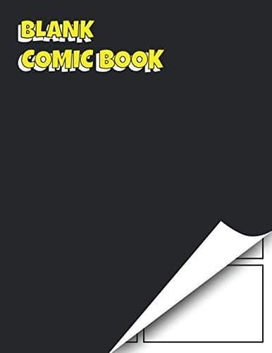 Blank Comic Book: 4–8-panel action layout templates, black cover – 8.