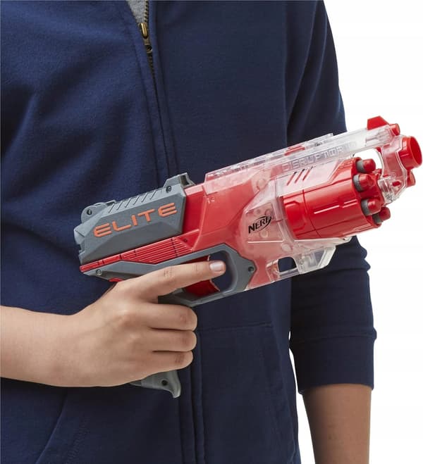 NERF N STRIKE ELITE DISRUPTOR RED BLASTER + 6 DARTS