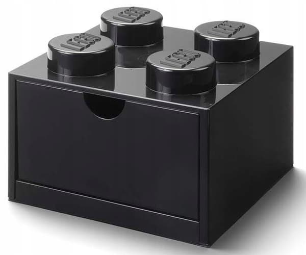 LEGO 4-Drawer Black Desk Brick Storage Box
