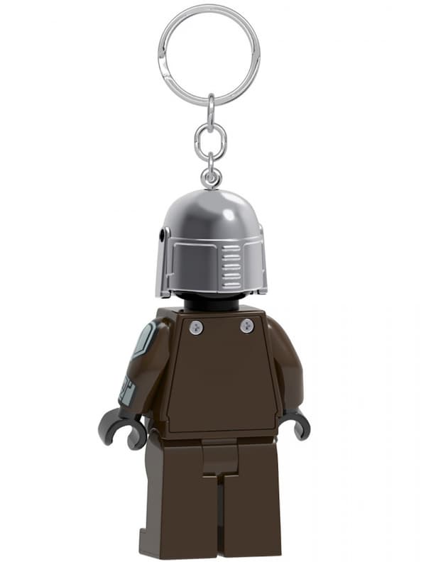 LEGO STAR WARS KEYRING FLASHLIGHT MANDALORIAN FIGURINE KEYRING + BAG
