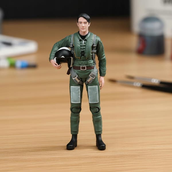 1/18 Officer figure – Hobby Decorative diorama accessory – Miniature man