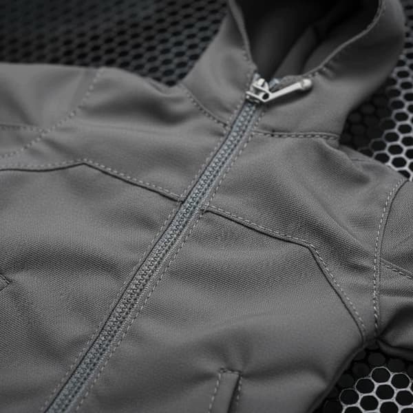 1:6 scale hooded jacket. Functional zip. 1:6 scale hunting coat. Black