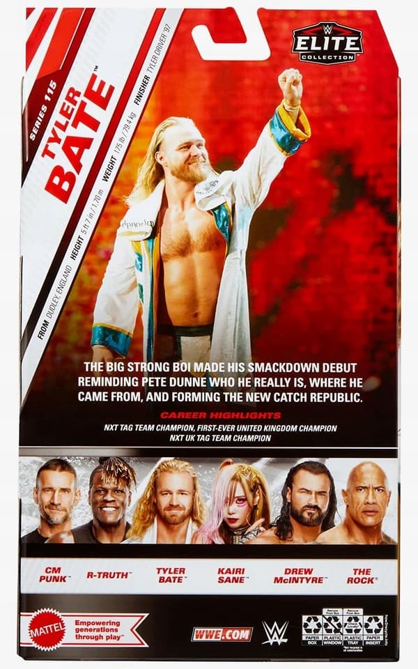 MATTEL WWE Elite Tyler Bate Figure