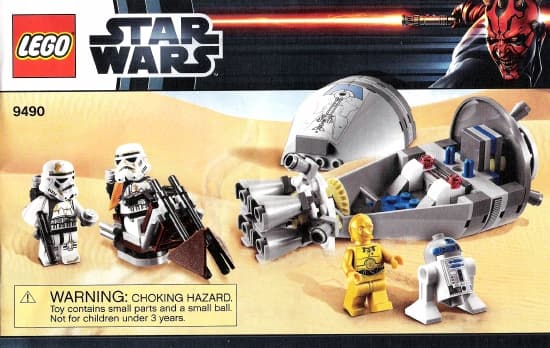 LEGO Star Wars INSTRUCTIONS + STICKERS: Droid Escape 9490, 2012