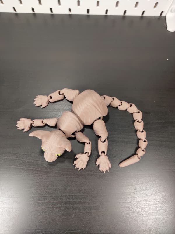 Figurine – 3D Sphinx Cat (Flexi, Brown with green eyes)