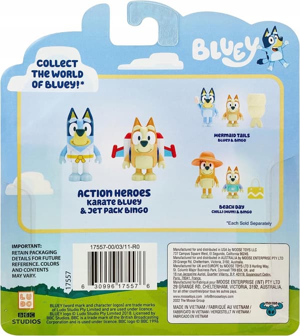 MOOSE TOYS Bluey: Action Heroes Figure Set
