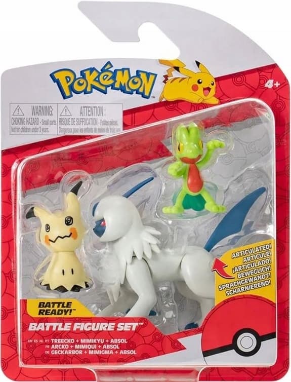 POKÉMON FIGURES 3-PACK: TREECKO + MIMIKYU + ABSOL