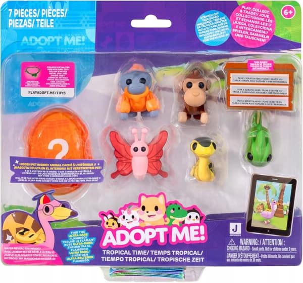 Adopt Me Surprise Set of 6 Figures – Tropical Time Figures – Roblox Game Code