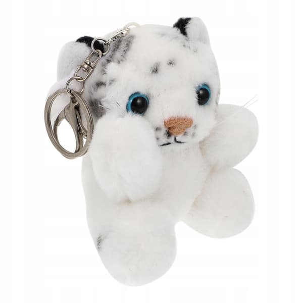 1 WHITE PLUSH TIGER HANGER FOR A HANDBAG OR BACKPACK