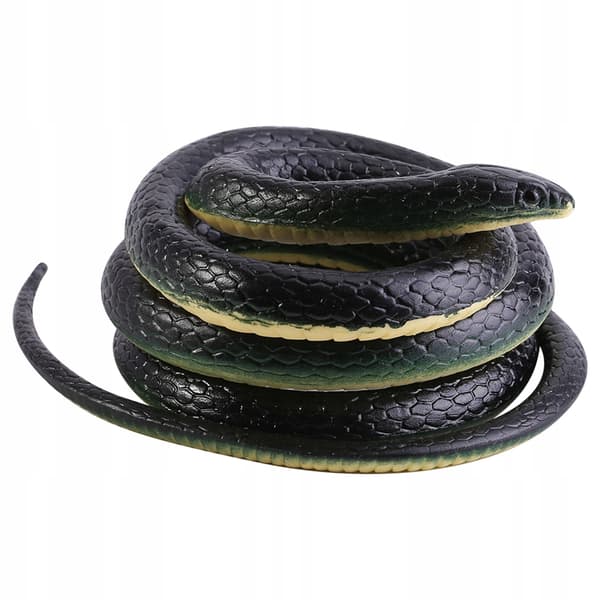 1 x 130 cm long realistic soft rubber snake – garden play prop