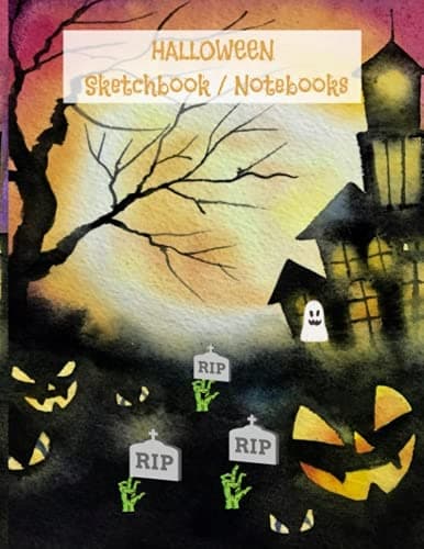 Halloween Sketchbook / Notebook 8.5' x 11'in. 120 pages: Drawing book