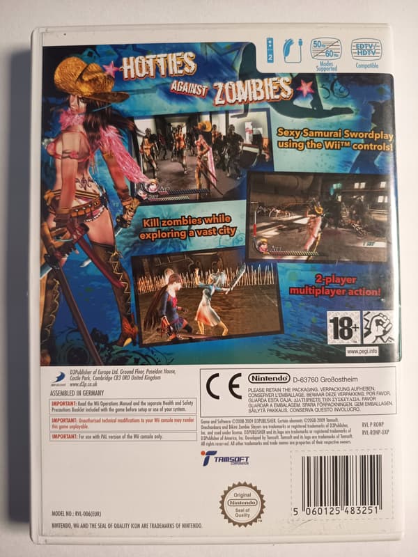 Onechanbara: Bikini Zombie Slayers – Nintendo Wii, boxed, English version, complete set
