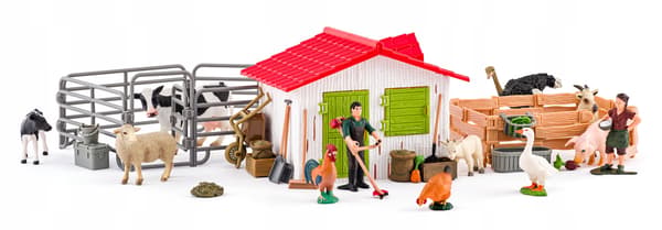 A farm with animals