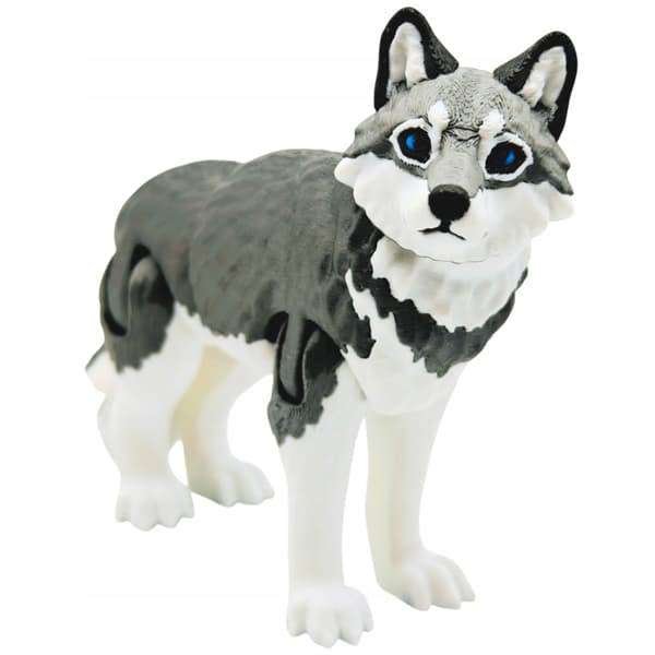 WOLF MOVING 3D FIGURINE – ANTI-STRESS TOY – 17 CM – 3D PRINTED