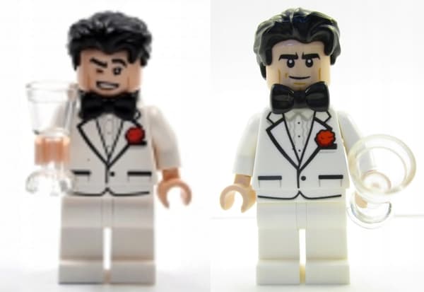 Lego minifigure @@@ BRUCE WAYNE + GLASS @@@ from set 70909