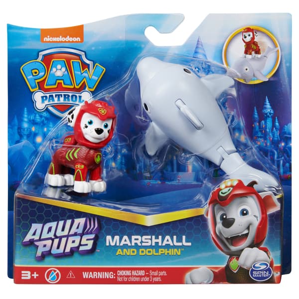 Spin Master Paw Patrol Aqua Pups Marshall & Dolphin Figure Set