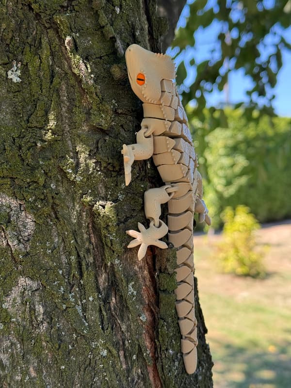 3D Eyelash Gecko – segmented figurine, movable toy, terrarium decoration