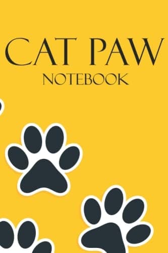 cat paw Notebook: Notebook – College-ruled, 110 pages – Large, 6 x 9