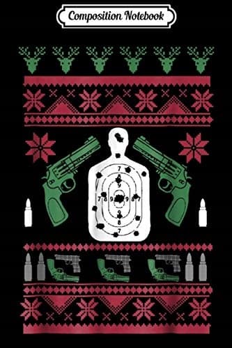 Composition Notebook: Pistol Fire, 2nd Amendment, Gun Rights, Christmas, Ugly J