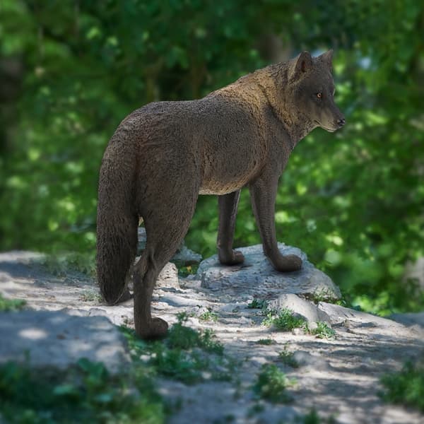 WOLF FIGURINE 17.5 × 6 × 13.5 cm WILD NATURE SIMULATION MODEL