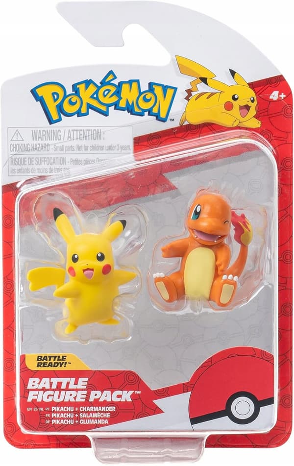ORIGINAL POKÉMON MINIFIGURES – PIKACHU + CHARMANDER BATTLE FIGURE PACK