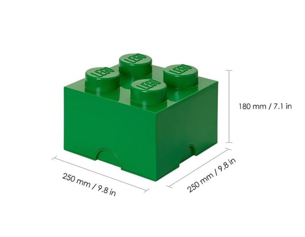 LEGO 40031734 2x2 dark green brick container