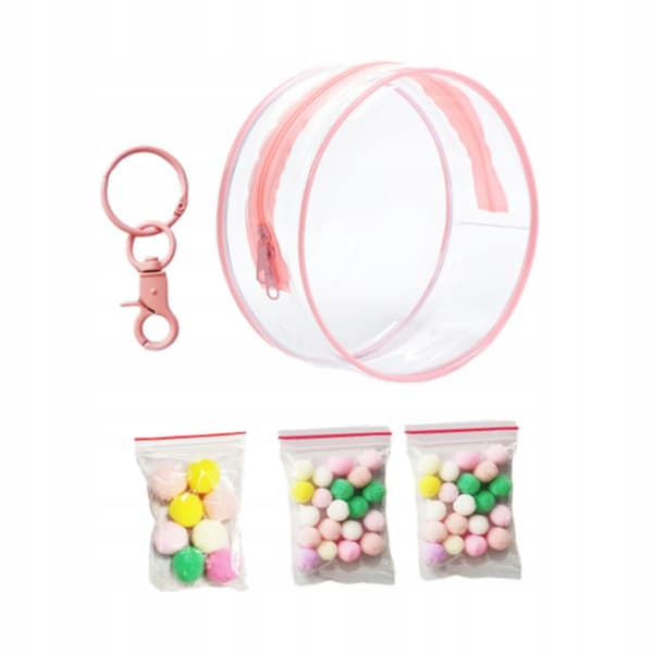 Clear PVC Doll Display Case – Mini Doll Figure Storage Case (pink)