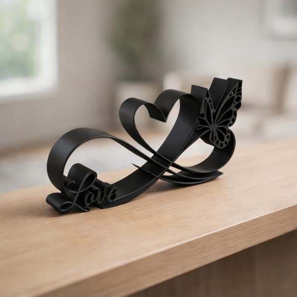 DECORATIVE FIGURINE – INFINITY SYMBOL, HEART, LOVE – MANY COLOURS
