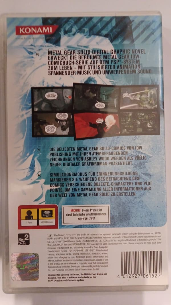 Metal Gear Solid Digital Graphic Novel, PSP