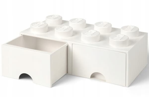 LEGO 8-Drawer Brick Container, 2x4 Brick Sorter Box, White