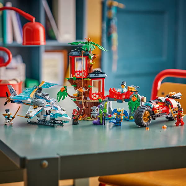 LEGO Ninjago 71857 Ninja Battle: Treehouse with Vehicles, Bricks